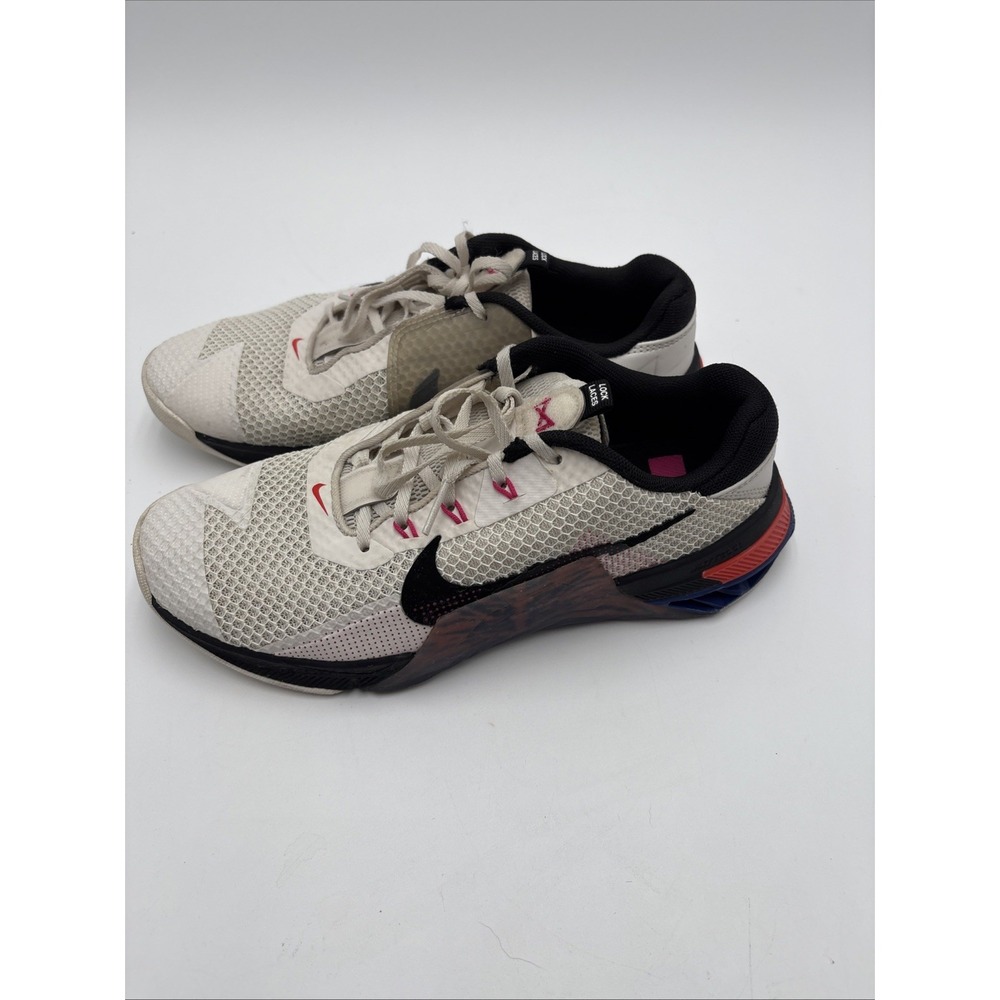 Nike Metcon Women's Size 8.5 Hyperlift White Mesh Tiger Stripe Side Lock Laces - Picture 4 of 12
